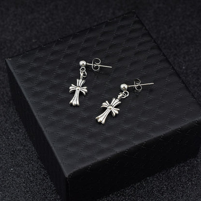 Jewelry Little Pu Yi Cross Fast Hand Earrings