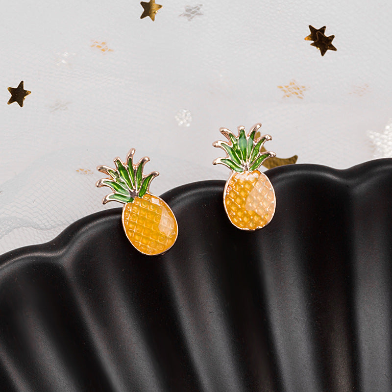 Small Ear Creative Poached Egg Animal Fruit Earrings