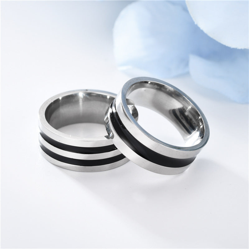Men's Niche Titanium Steel Retro Fashion Stainless Rings