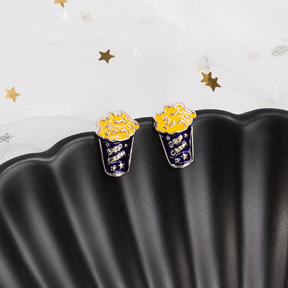 Small Ear Creative Poached Egg Animal Fruit Earrings