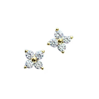 Ear Four-leaf Clover Small Flower Ladies Korean Style Earrings