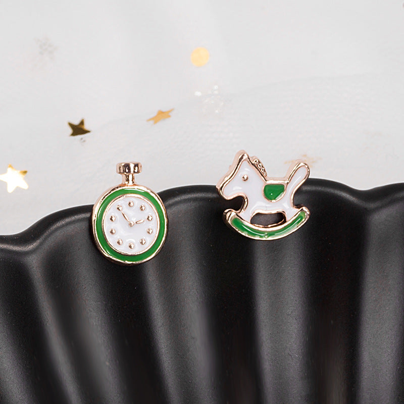 Small Ear Creative Poached Egg Animal Fruit Earrings