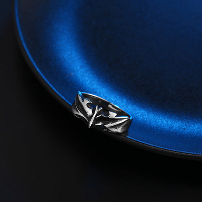 Men's Retro Gothic Style Bat Nightclub Trendy Literary Rings