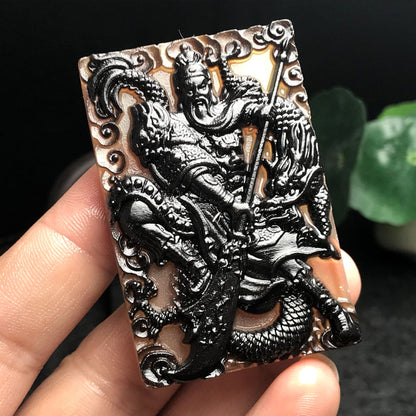 Horn Natural Cavel Carved Buddha Tranquility And Bracelets