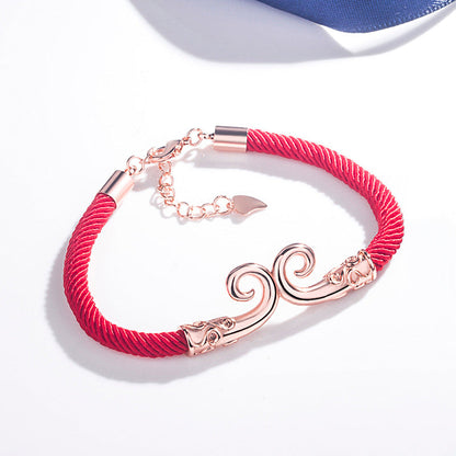 Women's & Men's Golden Hoop Couple Korean Style And Bracelets