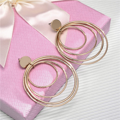 Women's Round Circle Fashion Popular Personalized Exaggerated Earrings