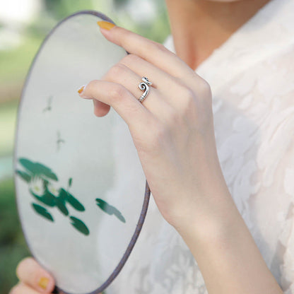 Women's Hoop One Pair Lovers Index Finger Antique Rings