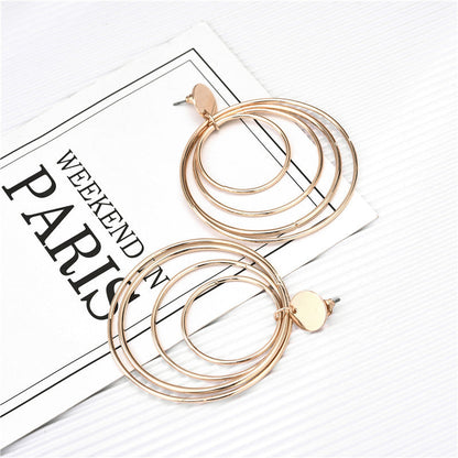 Women's Round Circle Fashion Popular Personalized Exaggerated Earrings