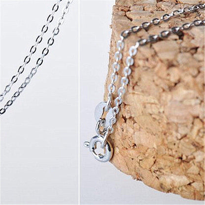 White Gold Plated Cross Chain O-shaped Clavicle Necklaces