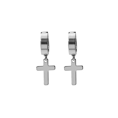 Women's & Men's Steel Cross Shelf Punk Rock And Rings