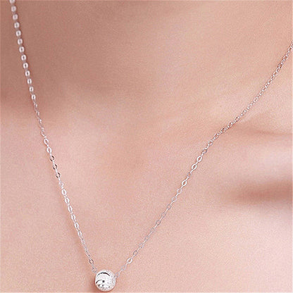 White Gold Plated Cross Chain O-shaped Clavicle Necklaces