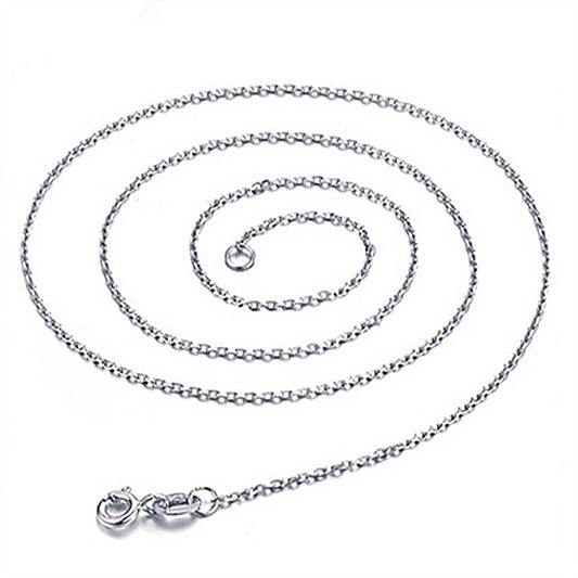 White Gold Plated Cross Chain O-shaped Clavicle Necklaces