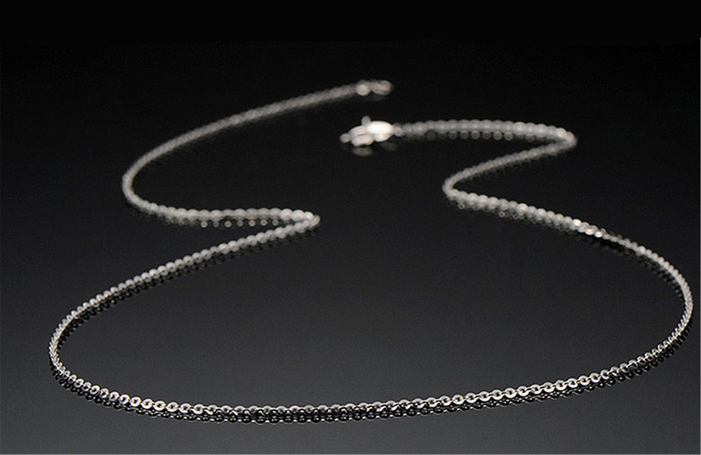 White Gold Plated Cross Chain O-shaped Clavicle Necklaces