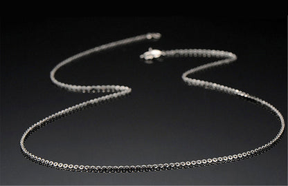 White Gold Plated Cross Chain O-shaped Clavicle Necklaces