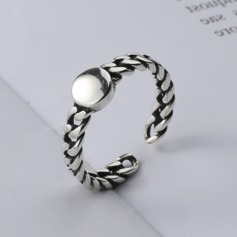 Knuckle Distressed Antique Retro Artistic Round Rings