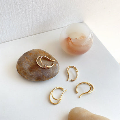 Women's Cold Style Simple Temperamental Metal Ear Earrings