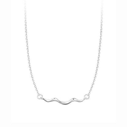 Shoreline Wave Literary Retro Simplicity Design Necklaces