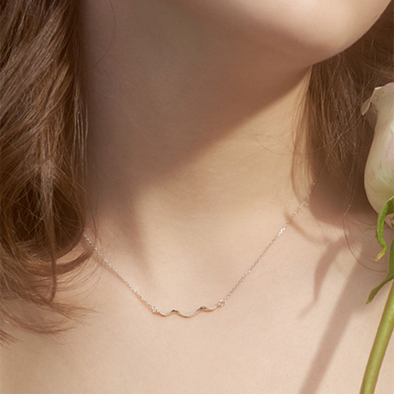 Shoreline Wave Literary Retro Simplicity Design Necklaces