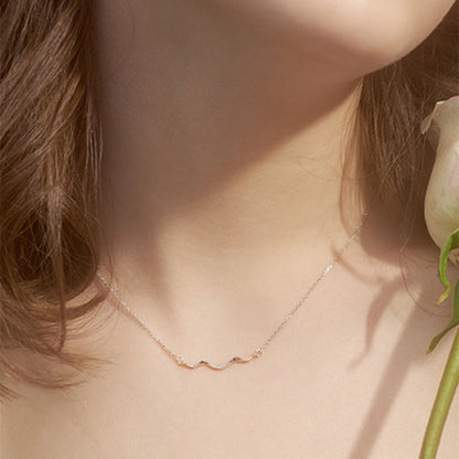 Shoreline Wave Literary Retro Simplicity Design Necklaces