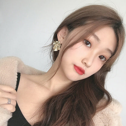 Needle Geometric Metal Quality Creative Irregular Earrings