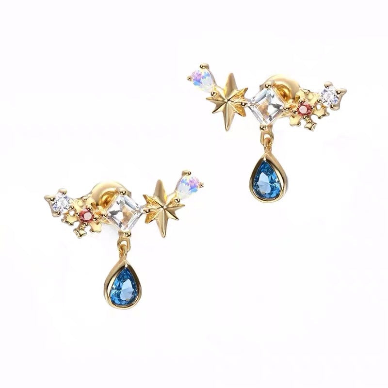 Dream Ear Amusement Park Series Blue Water Earrings