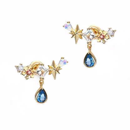 Dream Ear Amusement Park Series Blue Water Earrings
