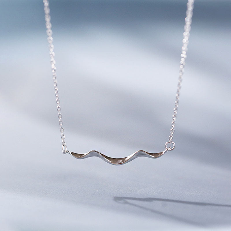Shoreline Wave Literary Retro Simplicity Design Necklaces