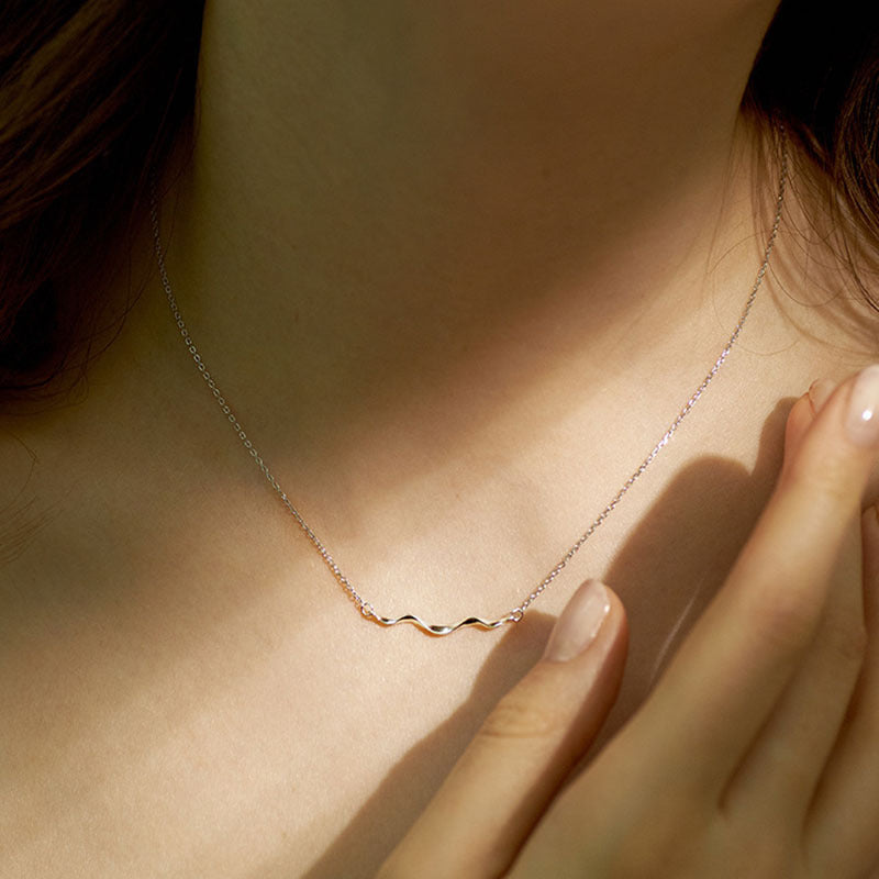Shoreline Wave Literary Retro Simplicity Design Necklaces
