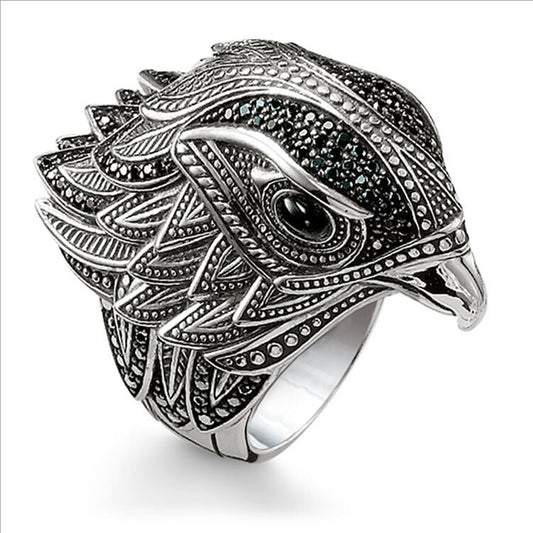 Men's Eagle Personality Retro Fashion Creative Distressed Thai Rings