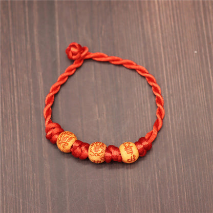 Women's & Men's & Charm Wrist String And Simple Thick Type Red Rope Bracelets