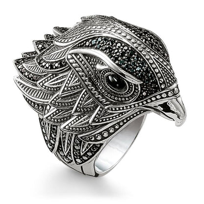 Men's Eagle Personality Retro Fashion Creative Distressed Thai Rings
