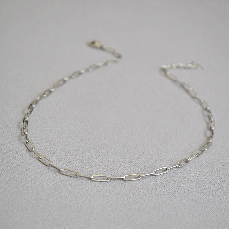 Cool Style Simple Golden Chain Fashionable Folding Belt Copper Necklaces