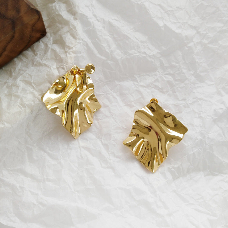 Needle Geometric Metal Quality Creative Irregular Earrings