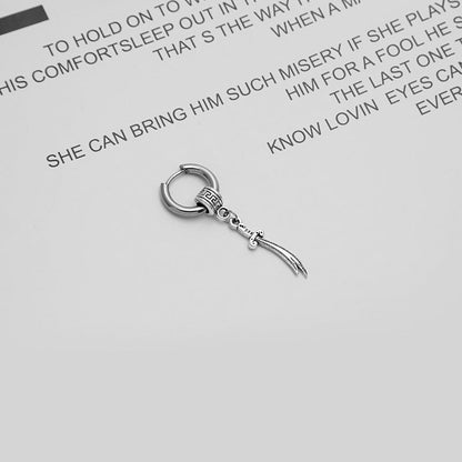 Chain Tassel Hip Hop Punk Skull Earrings