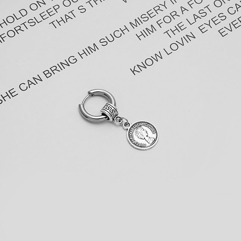 Chain Tassel Hip Hop Punk Skull Earrings