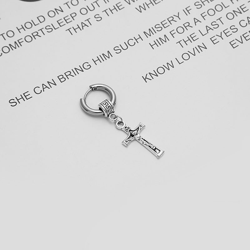 Chain Tassel Hip Hop Punk Skull Earrings