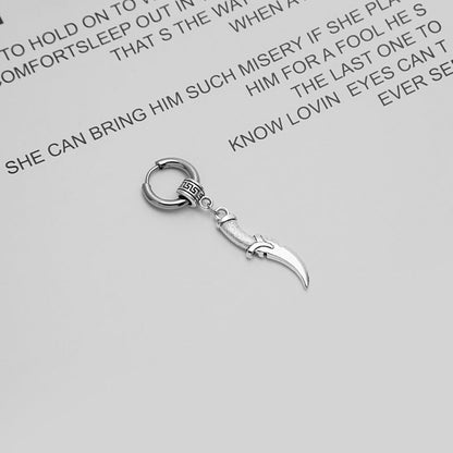 Chain Tassel Hip Hop Punk Skull Earrings