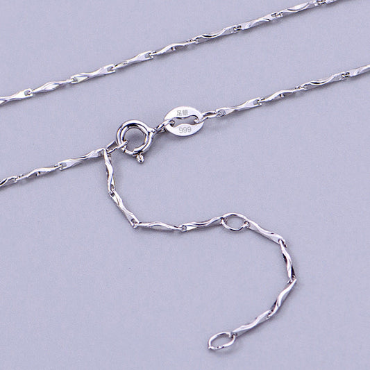 Chain Sterling Dance Without Pendant Collarbone Necklaces