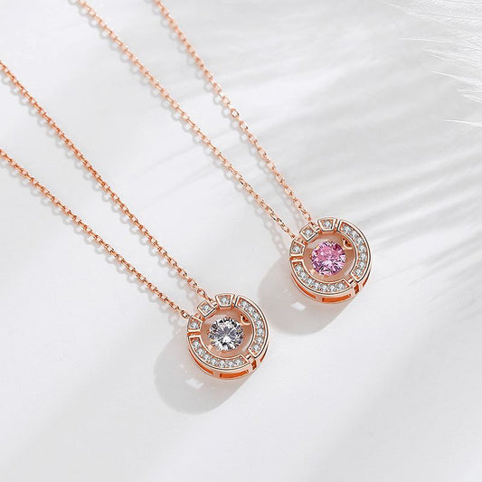 Women's Sterling Sier Simple Cold Style Rose Necklaces