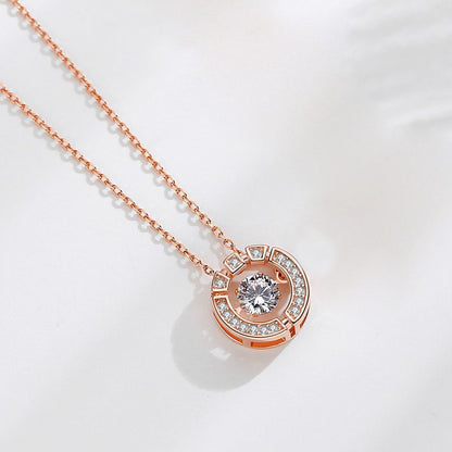 Women's Sterling Sier Simple Cold Style Rose Necklaces