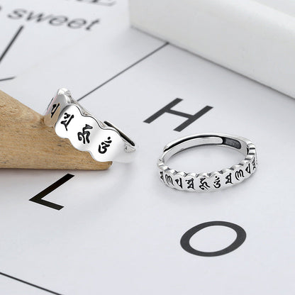 Women's & Men's & Sutra Trendy Unique Open Mouth Jewelry Vintage Thai Six Rings