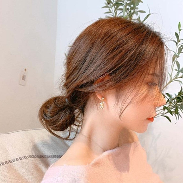 Personality Small And Simple Full Diamond Earrings