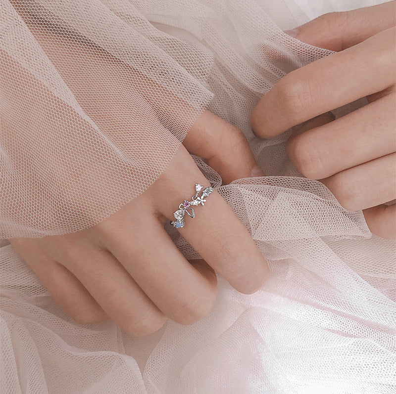 Women's Affordable Luxury Style Elegant Proposal Niche Index Finger Rings