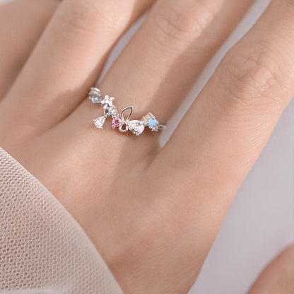 Women's Affordable Luxury Style Elegant Proposal Niche Index Finger Rings