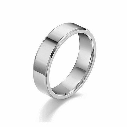Men's Titanium Steel Glossy Couple 2 Yuan Rings