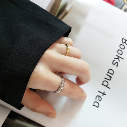 Women's Korean Style Fashion Forefinger Opening Design Adjustable Rings