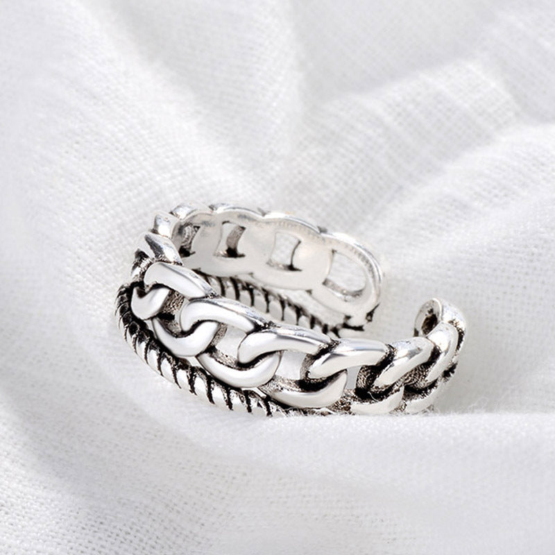 Chic And Unique Simple Chain Adjustable Rings
