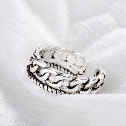 Chic And Unique Simple Chain Adjustable Rings