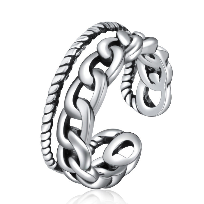 Chic And Unique Simple Chain Adjustable Rings