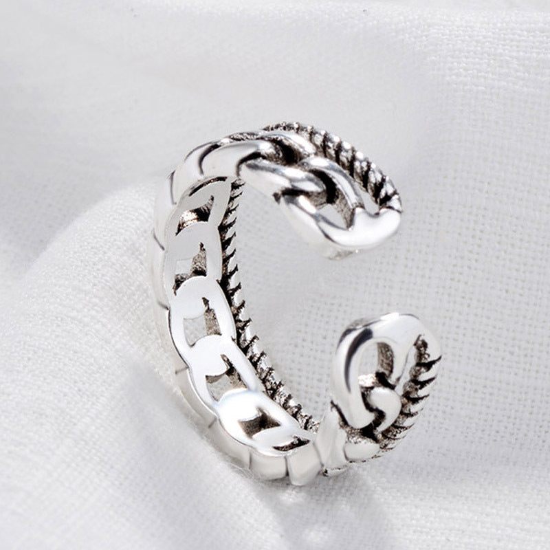 Chic And Unique Simple Chain Adjustable Rings
